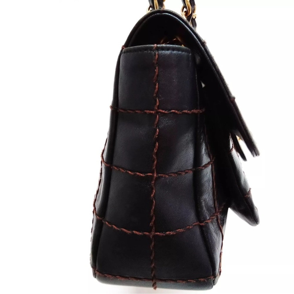 CHANEL CC Single Flap Chocolate Bar Logo Lambskin Chain Bag - Picture 6 of 13